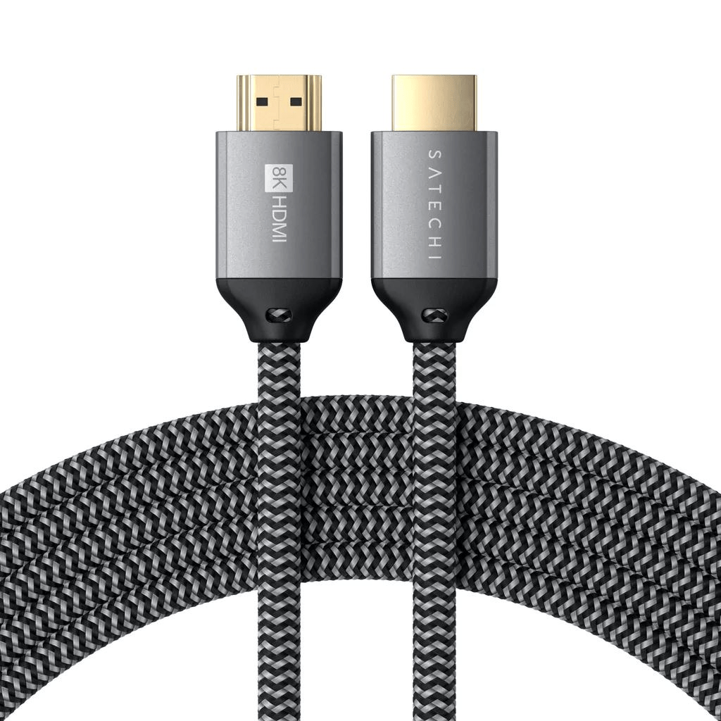 Satechi 2m braided high-speed HDMI 2.1 cable supporting 8K Ultra HD and 48Gbps bandwidth