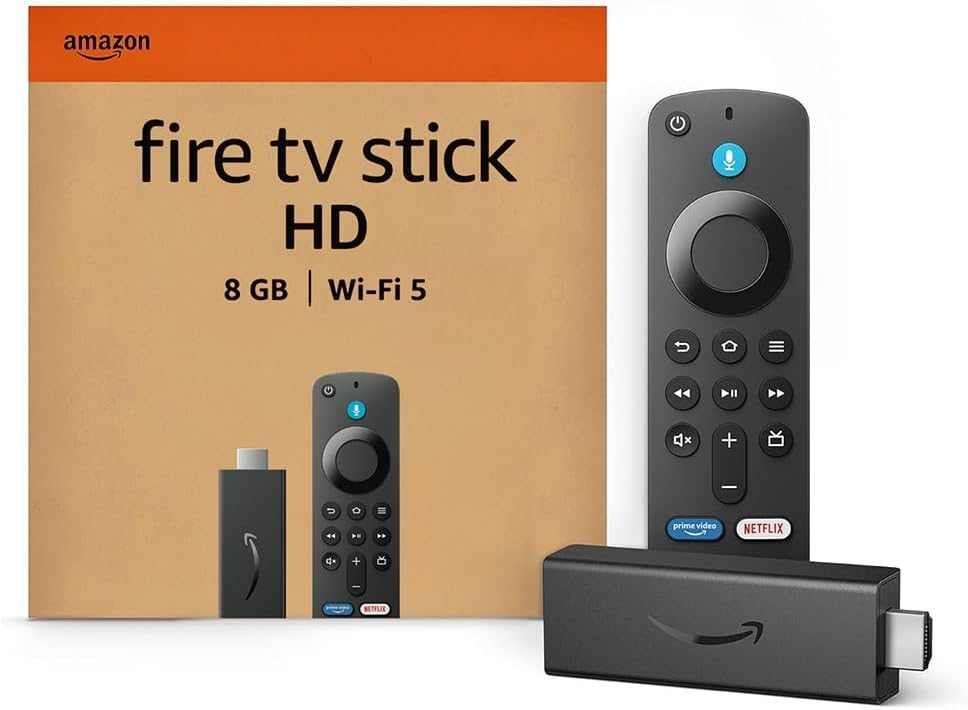 Amazon Fire TV Stick HD (Newest gen), free and live TV, Alexa Voice Remote, smart home controls, HD streaming - TechsWorld