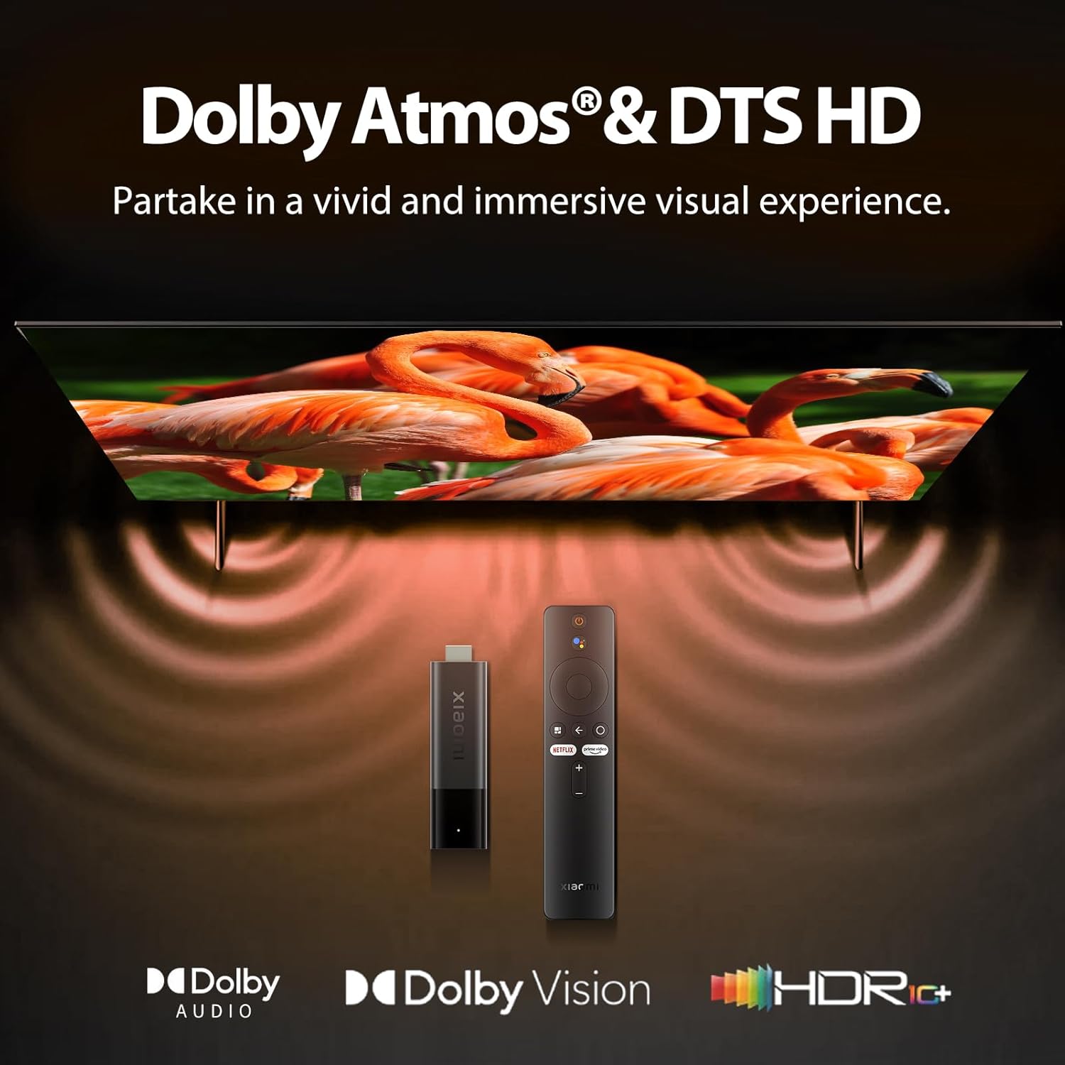 Xiaomi TV Stick 4K, Mi Streaming Android TV Stick,Android T V 11 Streaming Device,Built - in Chromecast,IR Bluetooth Remote,Google Vocal Assistant, Compatible with Dolby Atmos and Dolby Vision, Black - TechsWorld